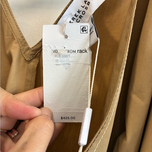 DEREK LAM 10 CROSBY Cotton Poplin Gathered Wrap Dress size 4 NWT - Picture 5 of 7